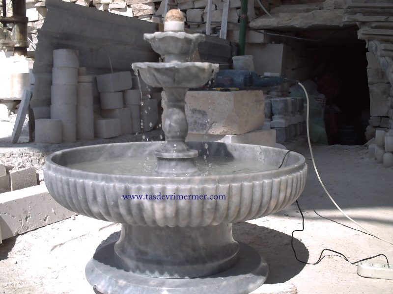 Havuzlu İşlemeli Mermer  Fıskiye